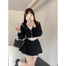 批发学院风穿搭一整<b class='q'>套装</b>连衣裙子秋季2026秋冬新款<b class='q'>女</b>装高级感<b class='q'>卫衣</b>短裙