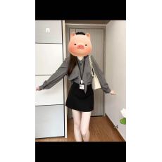 批发法式波点系带灰色长袖衬衫<b class='q'>女装</b>春季新款高级感通勤职业轻熟风上衣