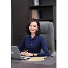 批发双纱珠地长袖POLO衫男女同款<b class='q'>春</b>秋翻领T恤