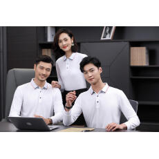 批发双纱珠地长袖POLO衫男女同款<b class='q'>春</b>秋撞色领T恤