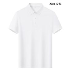 批发醋酸珠地26支混纺双丝光长绒棉Polo男女同款<b class='q'>短袖</b>翻领休闲上装
