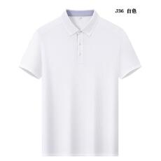 批发冰爽麻天丝亚麻混纺50支丝光长绒棉Polo男女同款<b class='q'>短袖</b>翻领莱赛尔