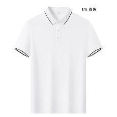 批发立体珠地40支双股长绒棉高支高密Polo男女同款<b class='q'>短袖</b>翻领