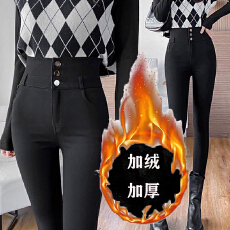 批发实拍加绒棉裤女保暖<b class='q'>铅笔裤</b>高腰小脚裤<b class='q'>弹力</b>收腹加厚魔术裤女长裤